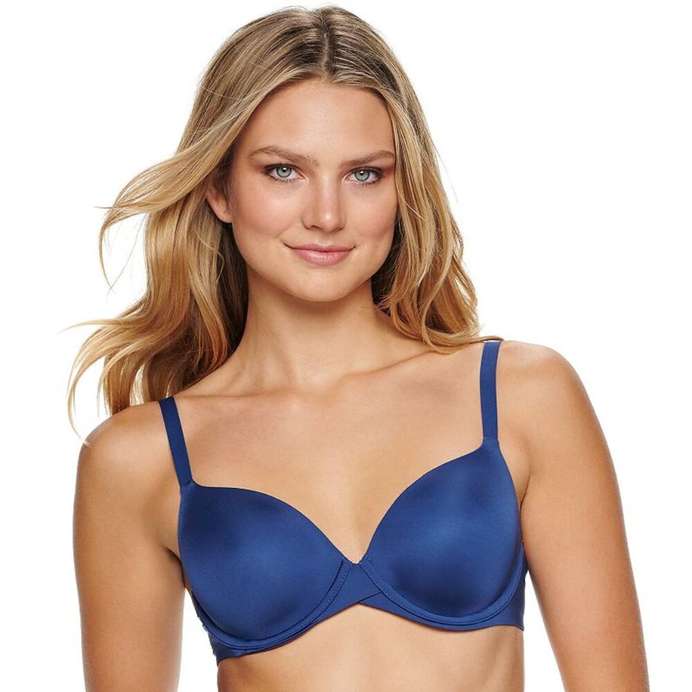#516 Maidenform One Fab Fit Everyday Modern Demi Underwire Bra Navy Eclipse 42B